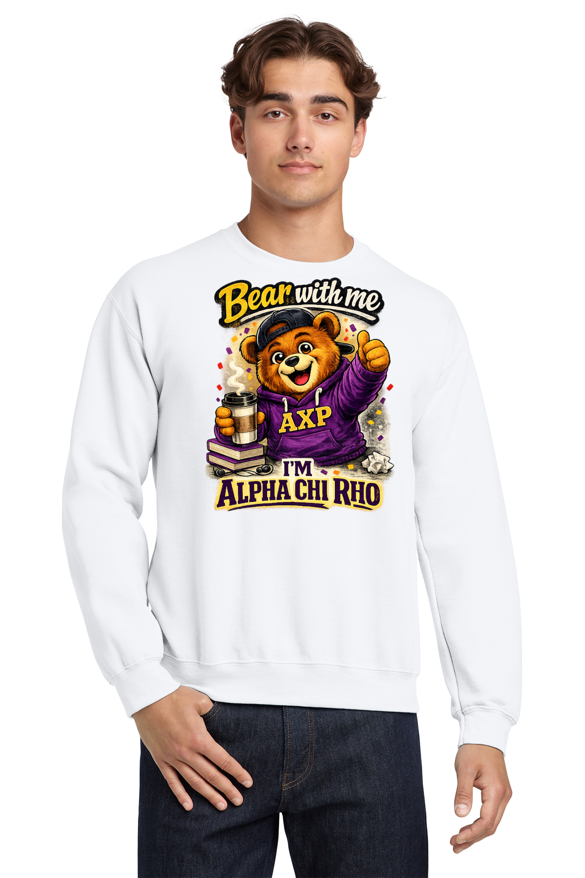 Bear With me I'm Alpha Chi Rho - Crewneck