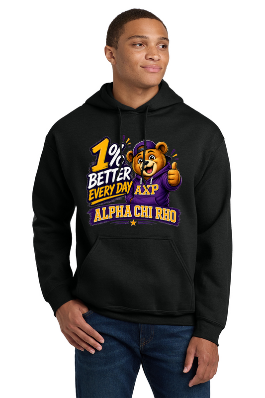 1% Better Every Day Alpha Chi Rho - Hoodies