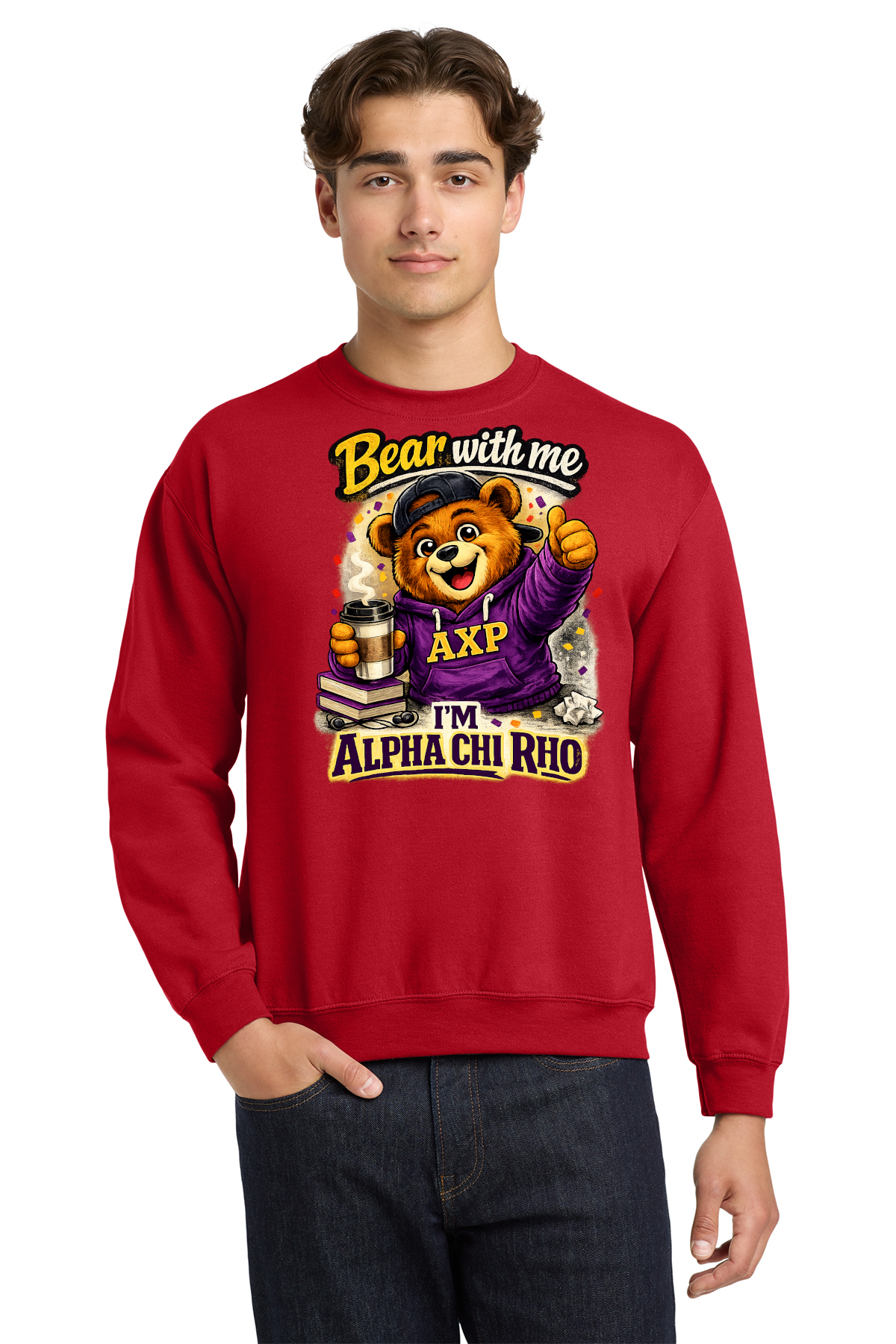 Bear With me I'm Alpha Chi Rho - Crewneck