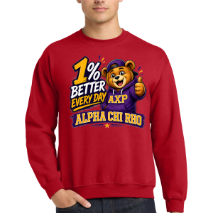 1% better every day Alpha Chi Rho - Crewneck